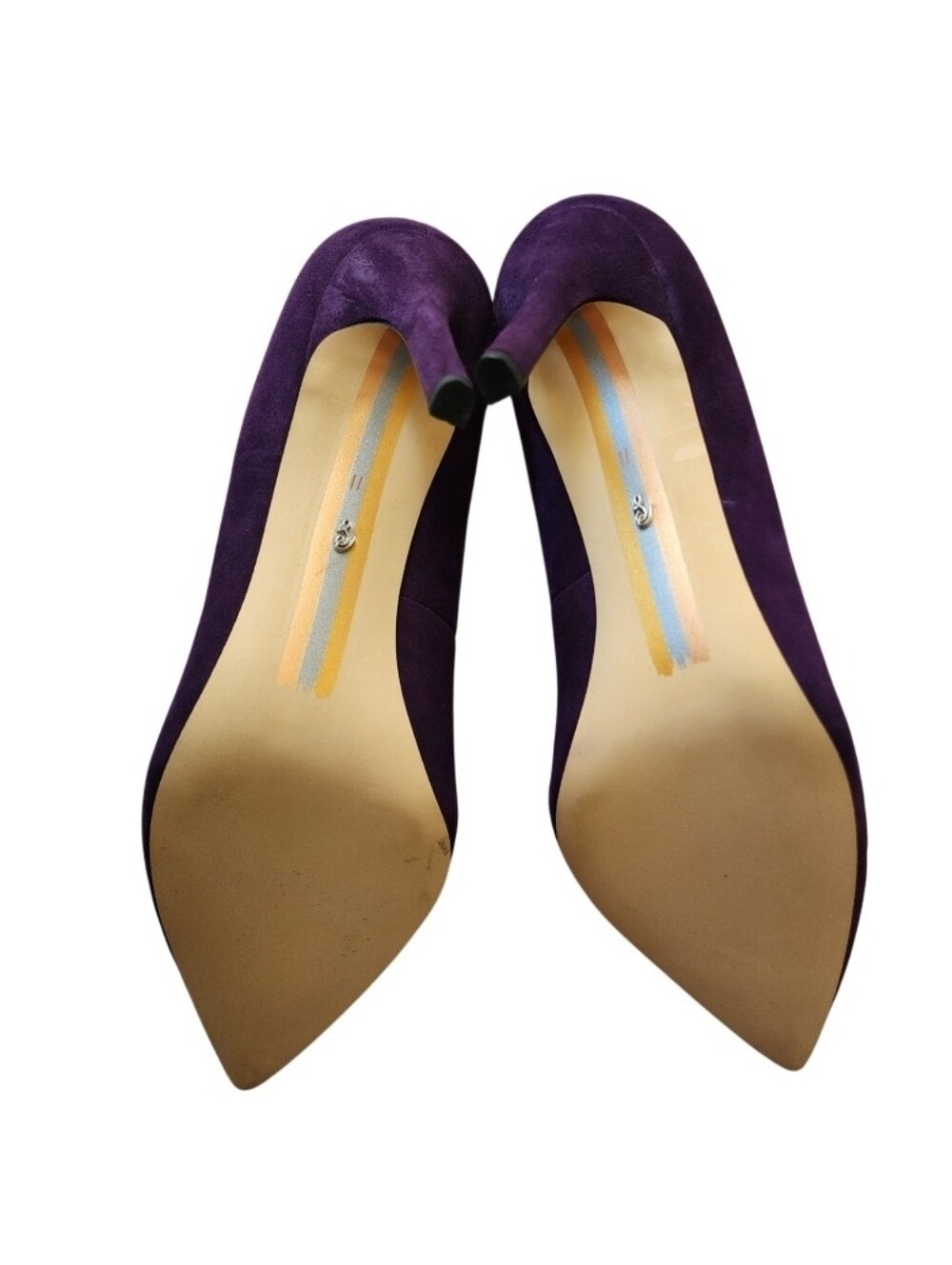 Sam Edelman Purple Suede Pointed-Toe Pumps - Picture 4 of 7